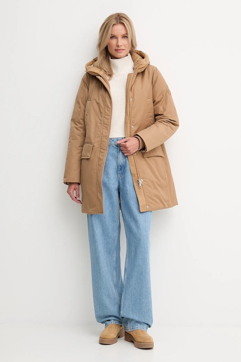 Tommy Hilfiger kurtka kolor brązowy zimowa WW0WW46533 - zdjęcie produktu nr 2