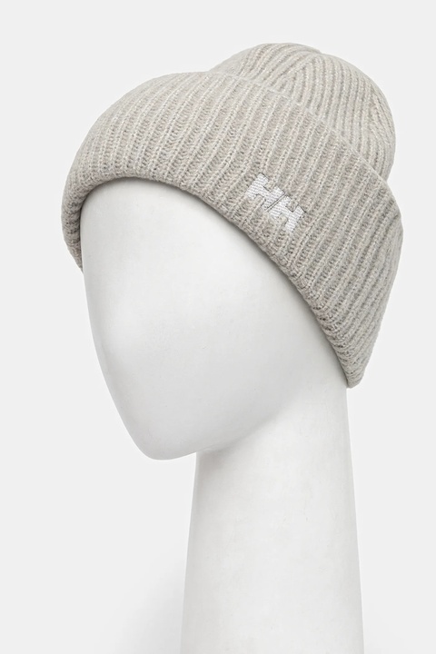 Helly Hansen czapka SOFT RIB BEANIE kolor szary z grubej dzianiny 67531 - zdjęcie produktu nr 1