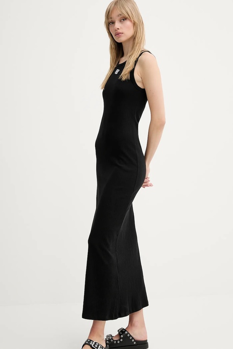 MUNTHE sukienka FEZZA kolor czarny maxi dopasowana 255132025562 - zdjęcie produktu nr 2
