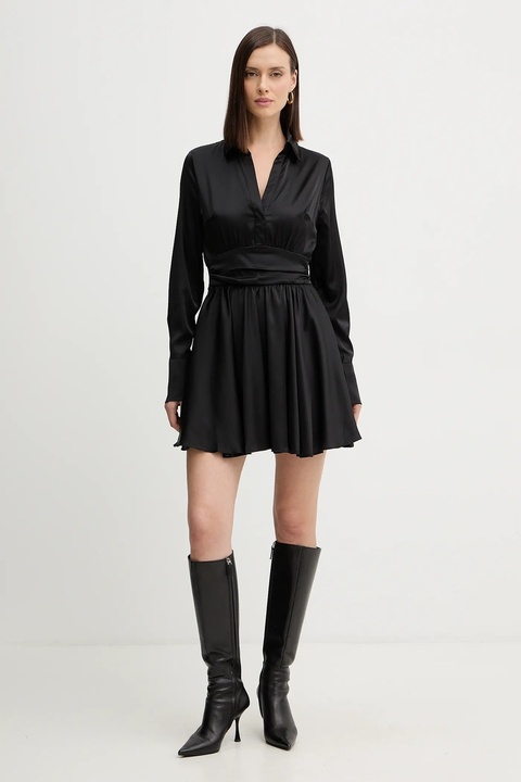 Guess sukienka CONCETTA kolor czarny mini rozkloszowana W5YK00 WF1T2 - zdjęcie produktu nr 2