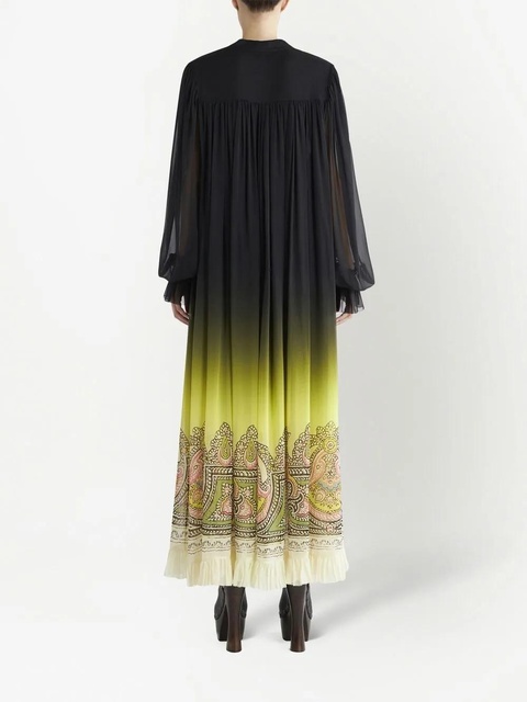 ETRO gradient effect paisley-print silk dress - Black - zdjęcie produktu nr 1