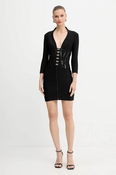 Elisabetta Franchi sukienka kolor czarny mini dopasowana AB79757E2 - zdjęcie produktu nr 2