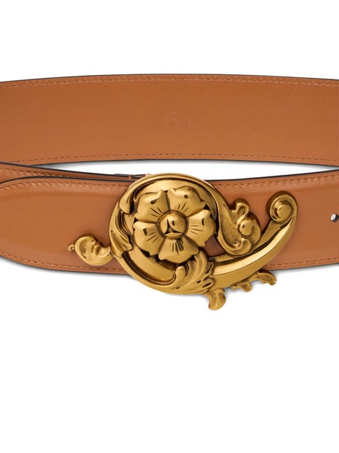 ETRO floral-buckle leather belt - Brown - zdjęcie produktu nr 1