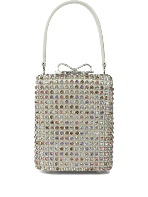 Self-Portrait crystal-embellished mini bag - Silver - zdjęcie produktu nr 1
