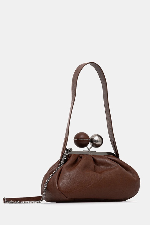 Weekend Max Mara torebka skórzana LECITO kolor brązowy 2525516075600 - zdjęcie produktu nr 1