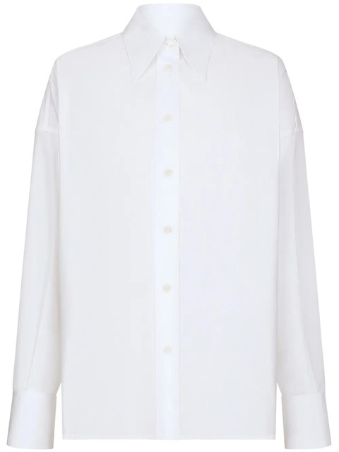 Dolce & Gabbana pointed-collar drop-shoulder shirt - White - zdjęcie produktu nr 1