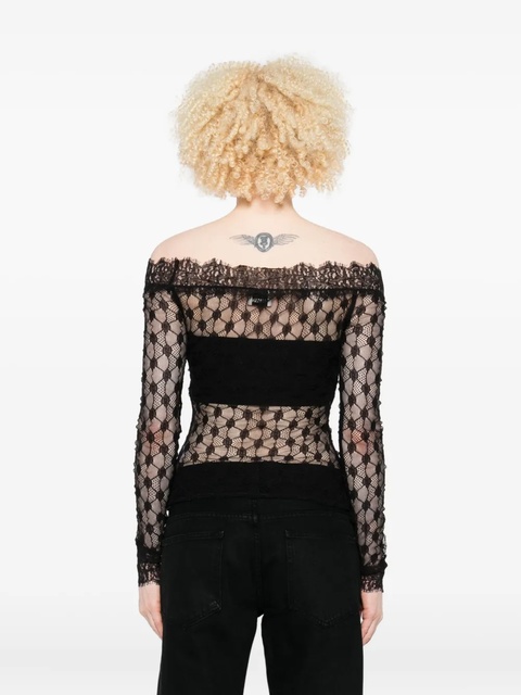 ISABEL MARANT floral-lace top - Black - zdjęcie produktu nr 2