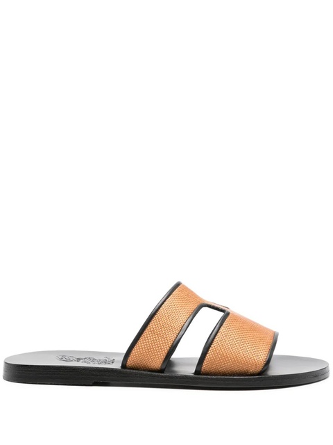 Ancient Greek Sandals Apteros basket-weave slides - Neutrals - zdjęcie produktu nr 1