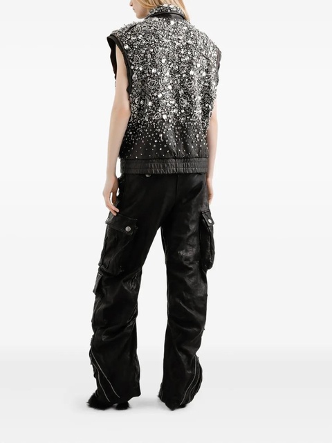 Dolce & Gabbana cargo-pocket leather trousers - Black - zdjęcie produktu nr 2