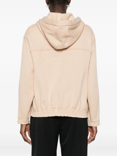 Max Mara stripe-detail zip-up hoodie - Pink - zdjęcie produktu nr 2