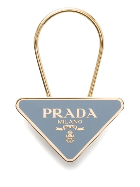 Prada logo-print keyring - Gold - zdjęcie produktu nr 1