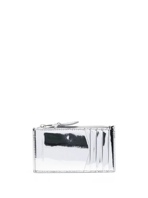Alexander McQueen skull-embellished metallic-effect wallet - Silver - zdjęcie produktu nr 2