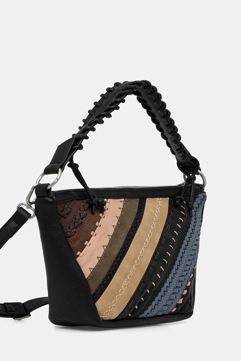 Desigual torebka QUEBEC WHIPSTITCH PAT kolor czarny 25WAXP78 - zdjęcie produktu nr 2