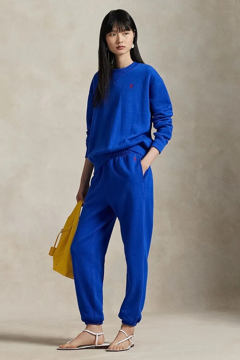Polo Ralph Lauren spodnie dresowe damskie kolor fioletowy gładkie 211971700 - zdjęcie produktu nr 1
