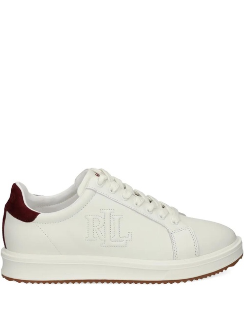 Lauren Ralph Lauren logo-embroidered suede sneakers - White - zdjęcie produktu nr 1