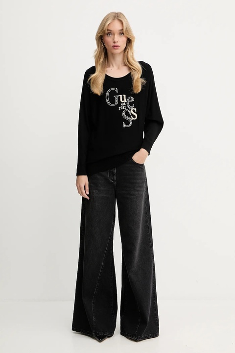 Guess sweter KASSIDY damski kolor czarny lekki W5YR22 Z2NQ2 - zdjęcie produktu nr 2