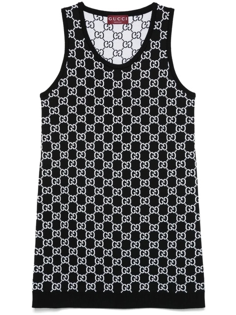 Gucci GG pattern sleeveless mini dress - Black - zdjęcie produktu nr 1