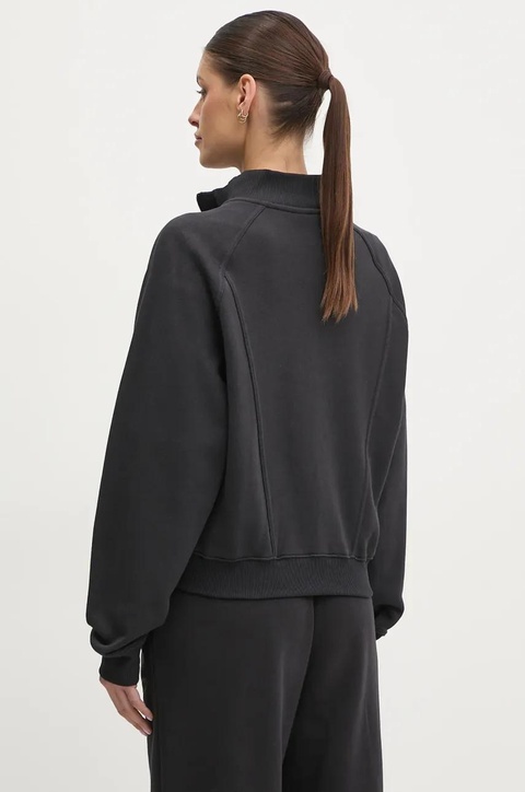 Reebok Classic bluza bawełniana damska kolor czarny gładka 100214104 - zdjęcie produktu nr 2