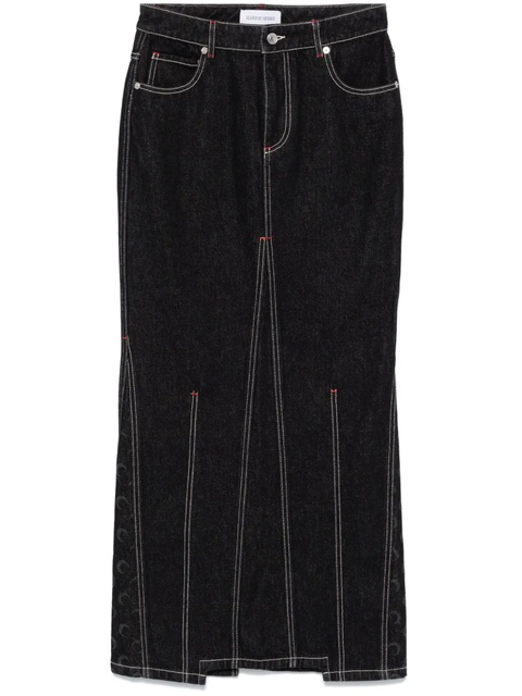 Marine Serre Crescent-Moon maxi skirt - Black - zdjęcie produktu nr 1