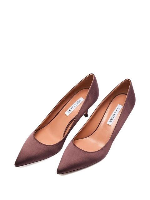 Aquazzura 65mm Purist pointed satin pump - Brown - zdjęcie produktu nr 2