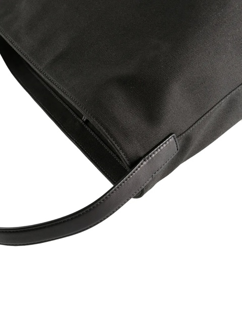 The Row leather-handle cotton tote bag - Black - zdjęcie produktu nr 2
