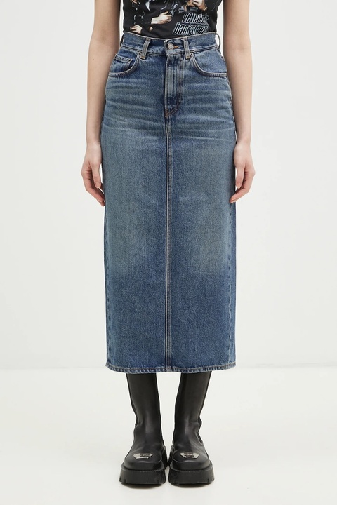 Fiorucci spódnica jeansowa bawełniana Denim Midi kolor granatowy midi ołówkowa W01FPDSK176DN01DN02 - zdjęcie produktu nr 1