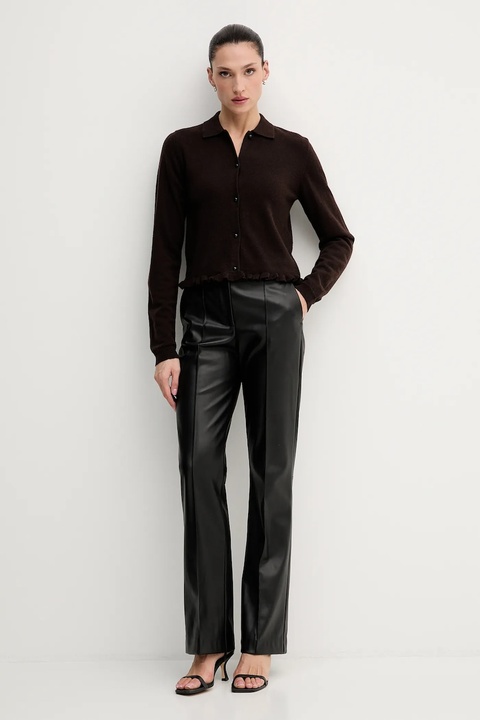 Rotate kardigan wełniany damski kolor brązowy lekki 1154642910 - zdjęcie produktu nr 2