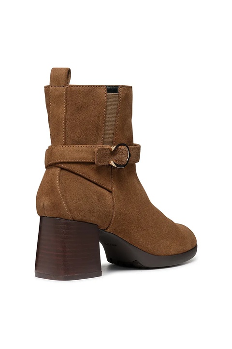 Geox botki zamszowe D WALK PLEASURE 55 damskie kolor brązowy na słupku D46XBA 00022 C6372 - zdjęcie produktu nr 1