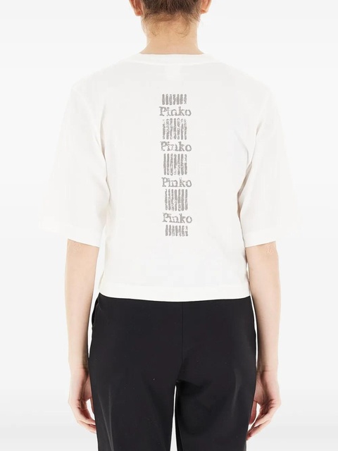 PINKO cotton T-shirt - White - zdjęcie produktu nr 2