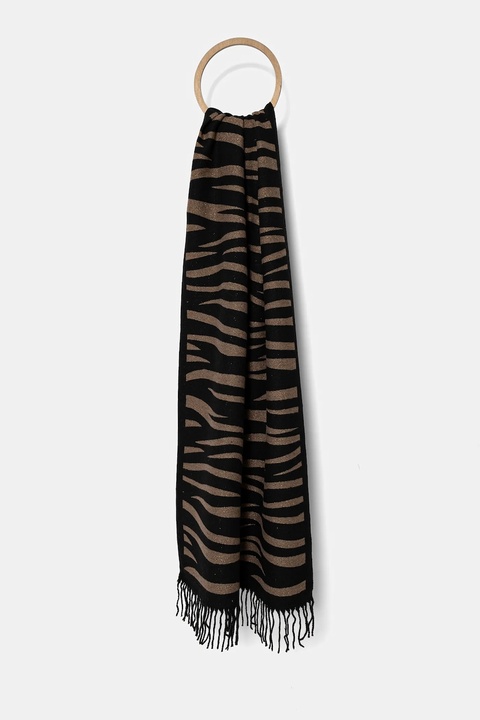 Morgan szalik damski kolor brązowy wzorzysty 5ZEBRA - zdjęcie produktu nr 1
