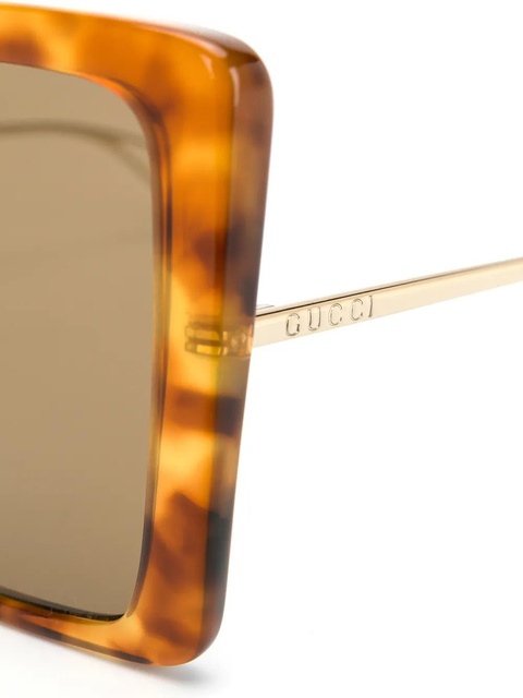 Gucci Eyewear oversized square frame sunglasses - Brown - zdjęcie produktu nr 2