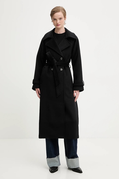 Abercrombie & Fitch płaszcz kolor czarny KI144-5191-900 - zdjęcie produktu nr 2