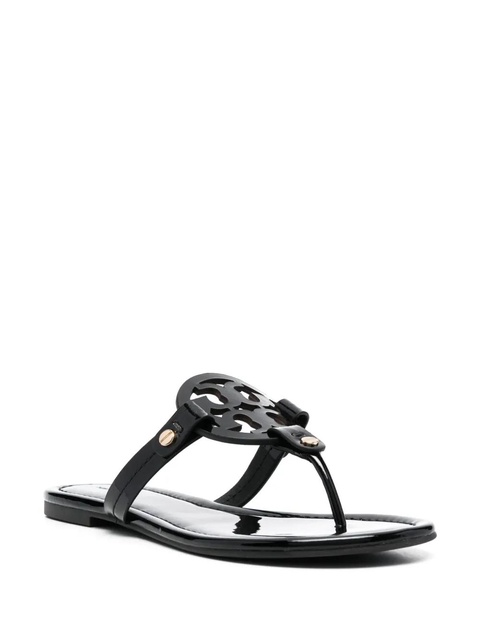 Tory Burch Miller cut-out leather flip-flops - Black - zdjęcie produktu nr 2
