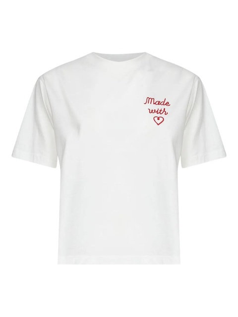 Weekend Max Mara embroidered cotton T-shirt - White - zdjęcie produktu nr 1