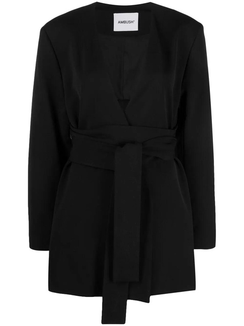 AMBUSH asymmetric-hem belted blazer - Black - zdjęcie produktu nr 1