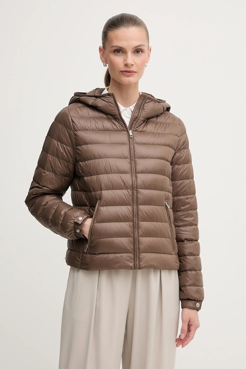 Tommy Hilfiger kurtka puchowa kolor brązowy przejściowa WW0WW46788 - zdjęcie produktu nr 1