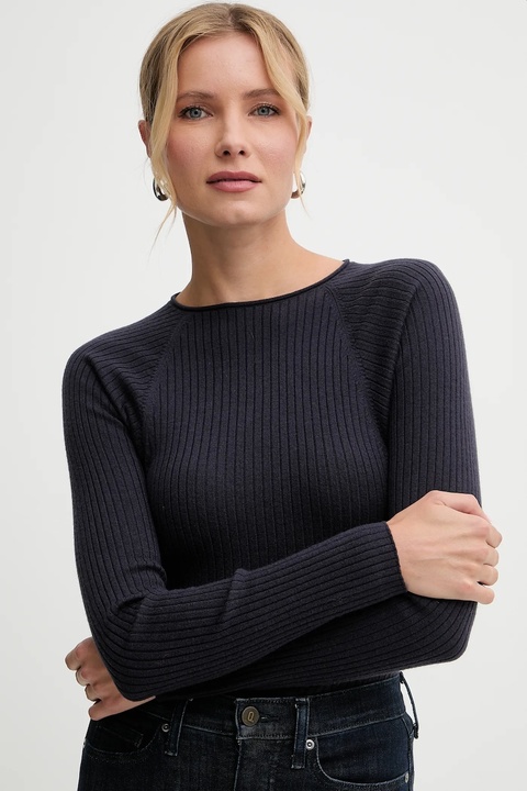 MAX&Co. sweter wełniany damski kolor granatowy lekki 2526366134200 - zdjęcie produktu nr 2