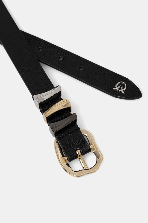 Pinko pasek skórzany damski kolor czarny 105465 A2QK - zdjęcie produktu nr 1