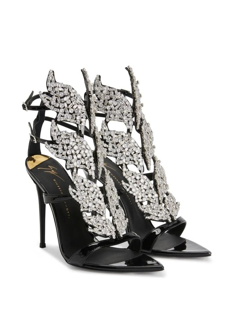 Giuseppe Zanotti Intriigo Flame crystal 105mm sandals - Black - zdjęcie produktu nr 2