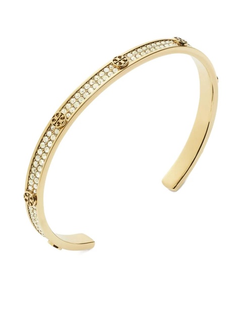 Tory Burch Icon pavé cuff bracelet - Gold - zdjęcie produktu nr 2