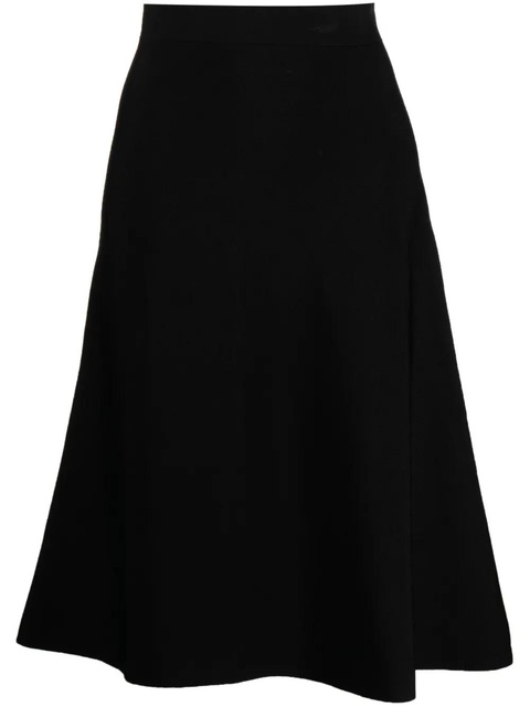 Jil Sander A-Line asymmetric midi skirt - Black - zdjęcie produktu nr 1
