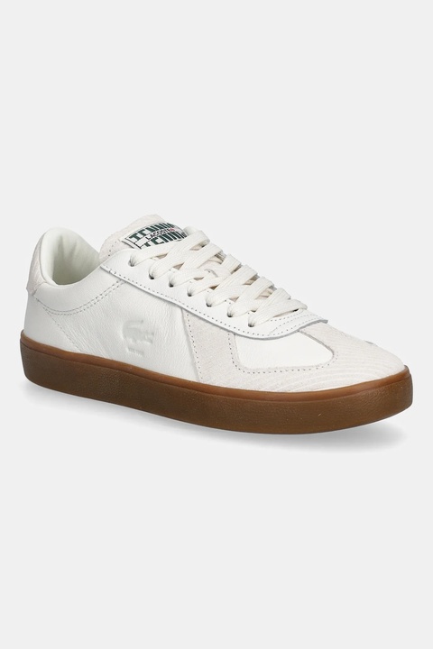 Lacoste sneakersy skórzane Baseshot Pro Sneakers damskie kolor beżowy 50SFA0032 - zdjęcie produktu nr 2