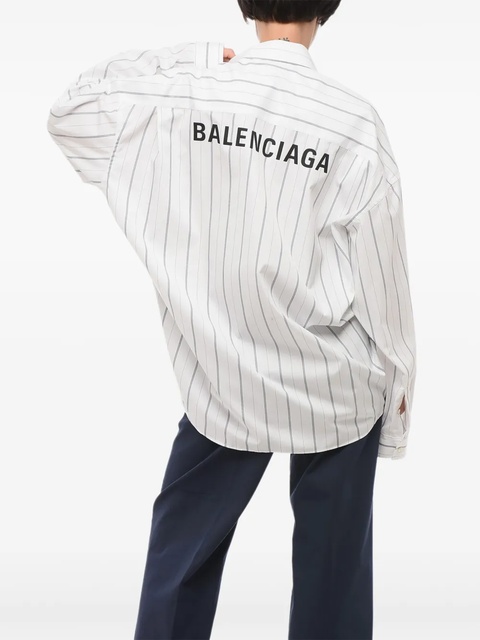 Balenciaga striped logo shirt - White - zdjęcie produktu nr 2