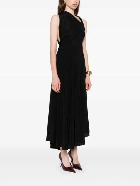 Victoria Beckham asymmetric silk dress - Black - zdjęcie produktu nr 1