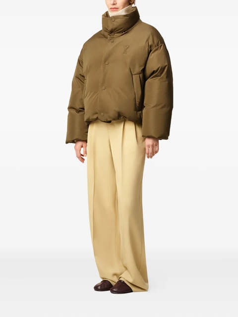 AMI Paris embossed-logo puffer jacket - Green - zdjęcie produktu nr 2