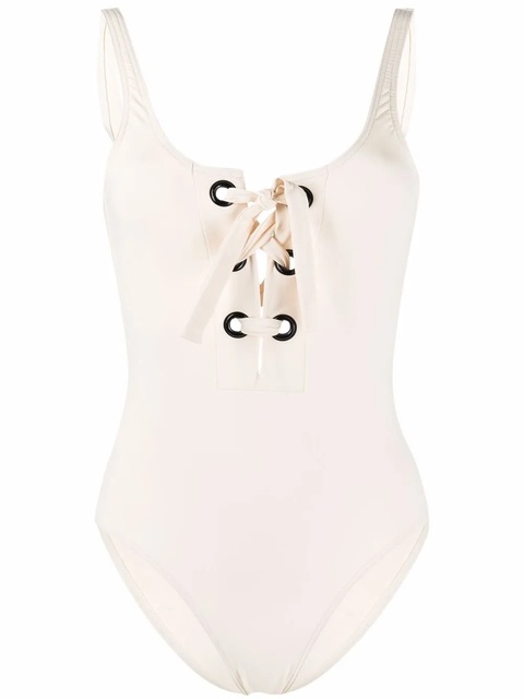 ERES Cleodore lace-detail swimsuit - Neutrals - zdjęcie produktu nr 1