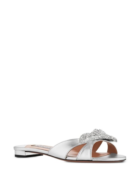 Aquazzura Very Bow Tie Crystal sandals - Grey - zdjęcie produktu nr 2