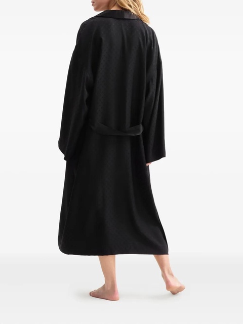 ERES Mondaine satin-jacquard robe - Black - zdjęcie produktu nr 2