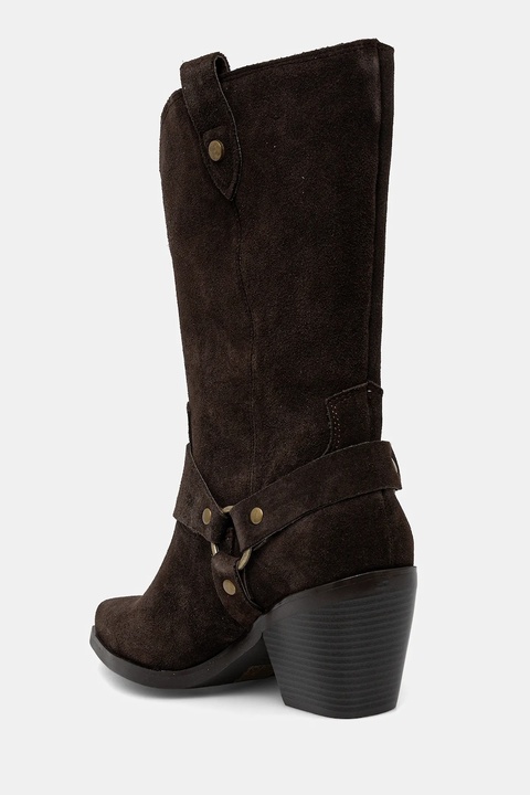 Answear.LAB kowbojki zamszowe kolor brązowy na słupku - zdjęcie produktu nr 2