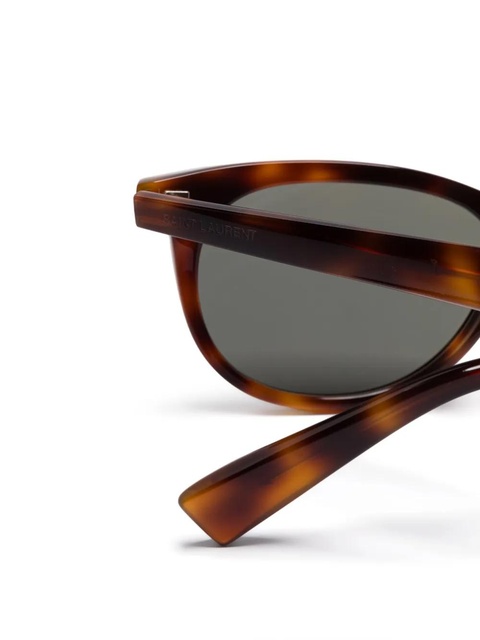 Saint Laurent Eyewear oval-frame sunglasses - Brown - zdjęcie produktu nr 2